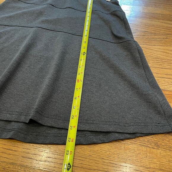 Royal Robbins Gray Knit Mini Skirt Women's Sz XS Rayon Blend Pockets Stretch - Picture 8 of 10